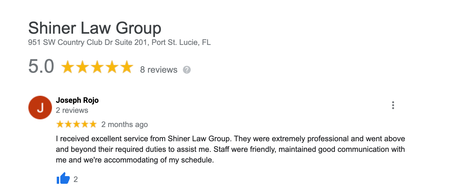 Port St Lucie Motorcycle Accident Lawyer Review